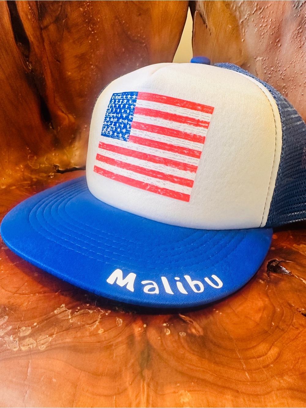 NWOT Malibu 🌊 🏝️ Patriotic 🇺🇸 Trucker Hat